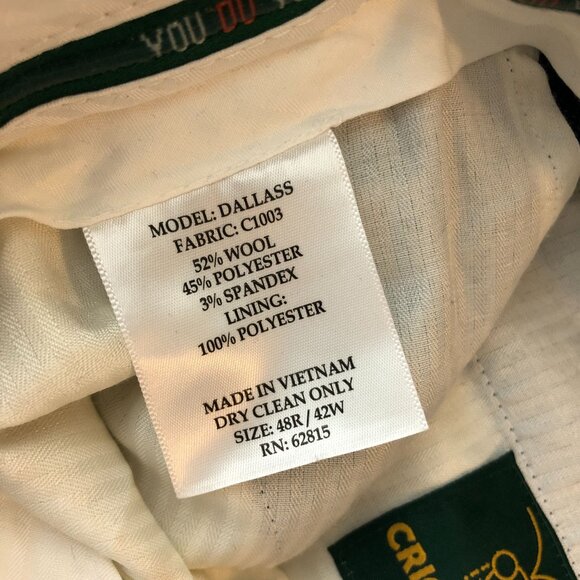 Cricketeer Mens Wool Blend Dress Pants Blue 48R/42W 32" Inseam - Picture 4 of 4